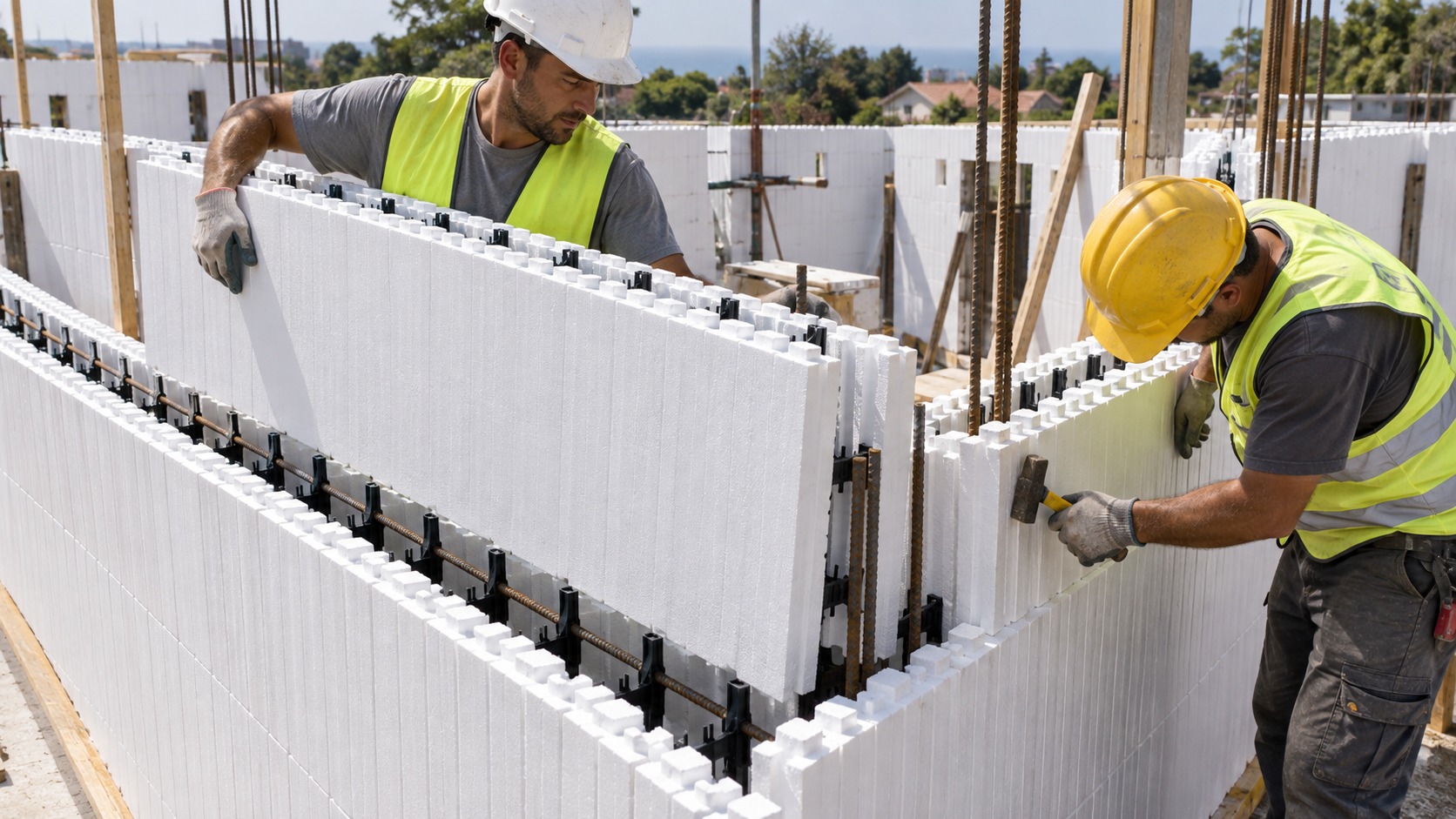 EG Homeblocks - operarios montando parede ICF